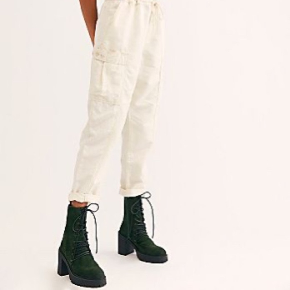 Free People Women's Boots in Brown, Cream, and Blue